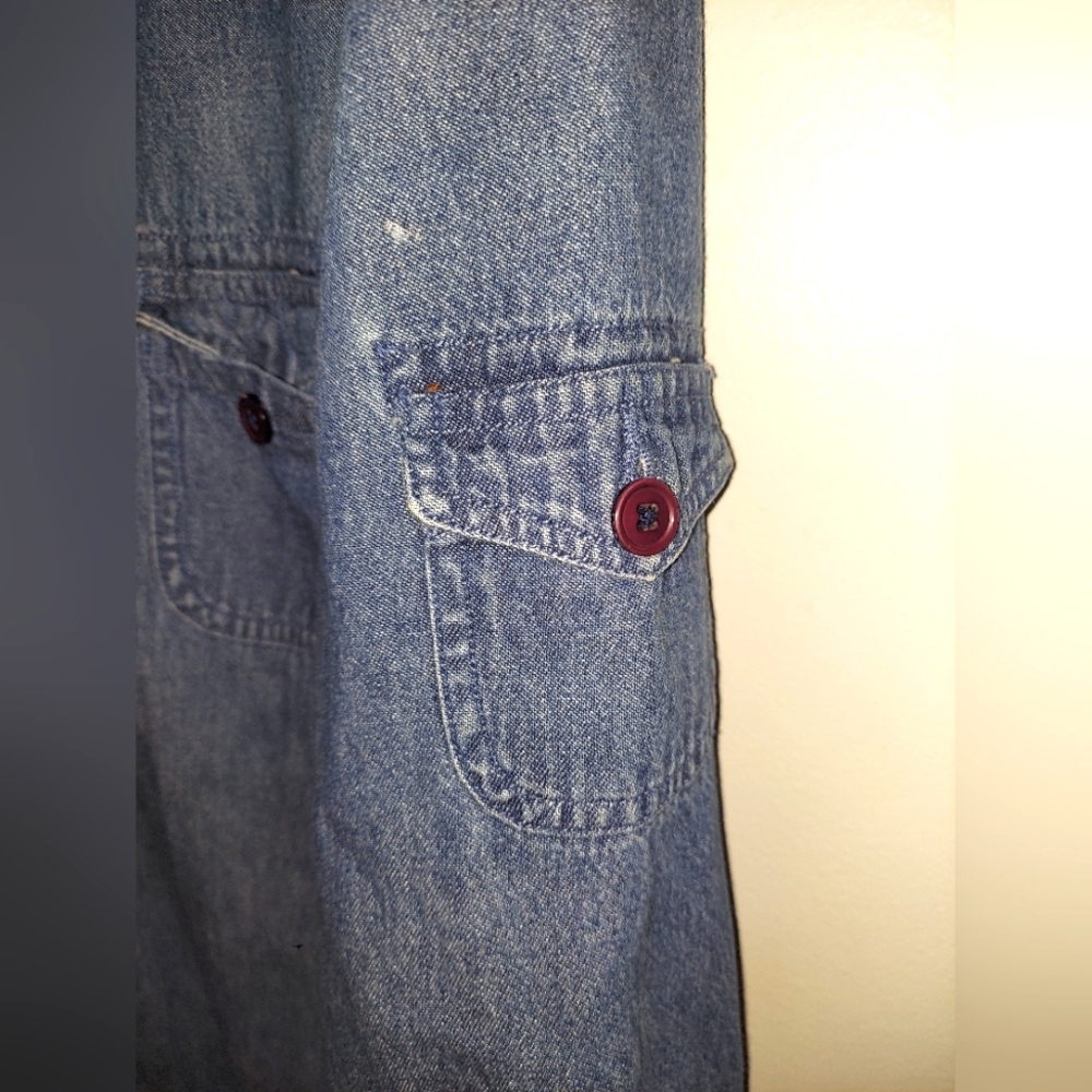 Denim 24/7 EUC Jean Jacket. 3 Utility pockets. Super soft! - Picture 7 of 8